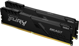 Память DDR4 16Gb 2666MHz Kingston Fury Beast Black (KF426C16BB/16)