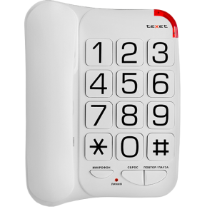Телефон TEXET TX-201 белый