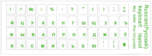 Наклейка для ноутбука Redoro прозрачная/зеленая