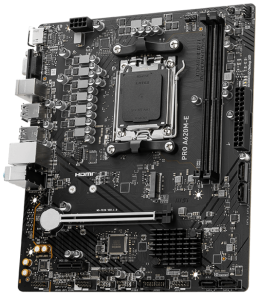 М/П SOC-AM5 MSI PRO A620M-E SocketAM5 AMD A620 2xDDR5 mATX AC`97 8ch(7.1) GbLAN RAID+VGA+HDMI
