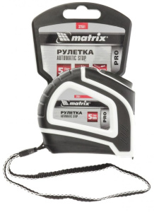 Рулетка MATRIX Autostop PRO, 5м х 19 мм (32551)