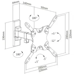 Подставка д/ТВ ULTRAMOUNTS UM864B для 13-42