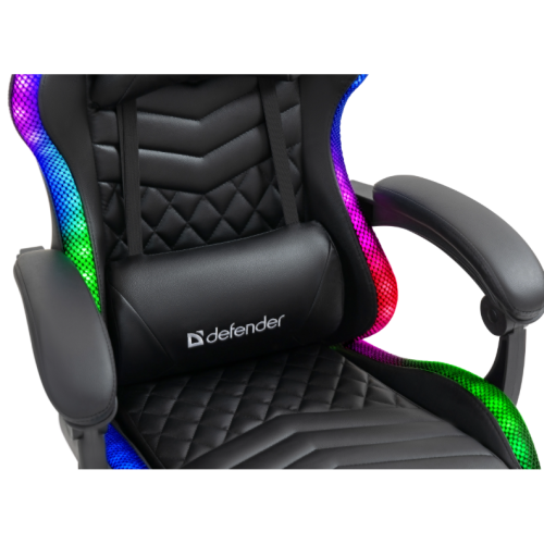Кресло игровое Defender CORE черный RGB