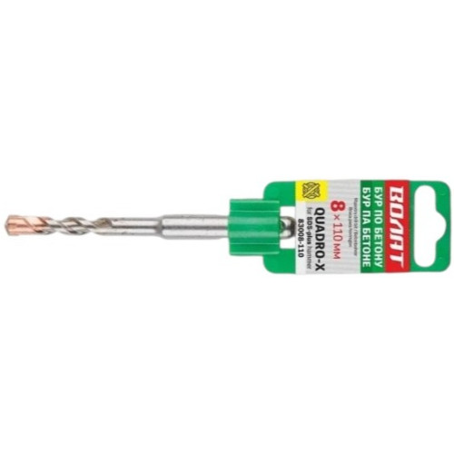 Бур SDS+ ВОЛАТ 8х50х110мм QUADRO-X (83008-110)