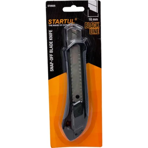 Нож технический STARTUL BLACK LINE 18 мм. (ST0925)