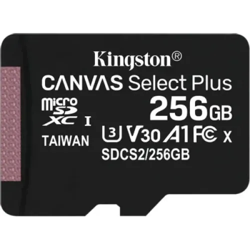 Карта micro-SD 256 GB Kingston SDCS2/256GbSP Canvas Select Plus