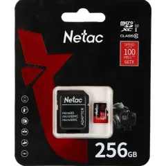 Карта micro-SD 256 GB Netac U3 P500 Extreme Pro 2 (NT02P500PRO-256G-R)