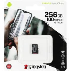 Карта micro-SD 256 GB Kingston SDCS2/256GbSP Canvas Select Plus