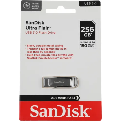 Карта USB3.0 256 GB SanDisk Ultra Flair SDCZ73-256G-G46 Metal