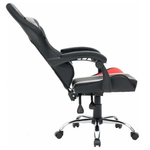 Кресло игровое CROMEX Quantum GM-155 RGB черно/серо/красное