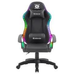 Кресло игровое Defender FACTOR X RGB экокожа черный