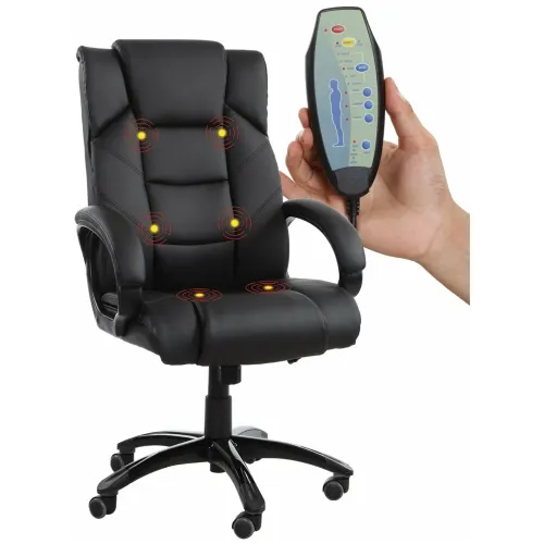 Кресло BRABIX Bliss MS-004  массаж экокожа, черное 532522 (*10)