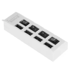 Коммутатор USB 2.0 SMARTBUY SBHA-7204-W белый