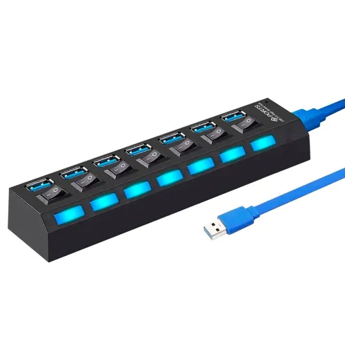 Коммутатор USB3.0 SMARTBUY SBHA-7307-B черный