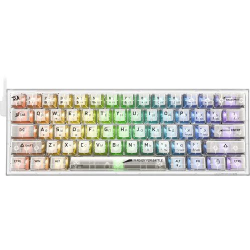 Клавиатура Redragon Fizz прозрачный белый (71736)