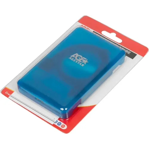 Внешний корпус AgeStar 3UBCP3 SATA USB3.0 пластик синий 2.5