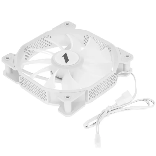 Кулер корпус 120x120x25 1STPLAYER F1 F1-WH LED 5-color 1000rpm 3pin white