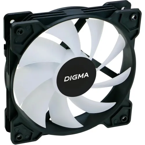 Кулер корпус 120x120x25 Digma DFAN-FRGB1 черный 1200rpm LED 3-pin 4-pin (Molex)