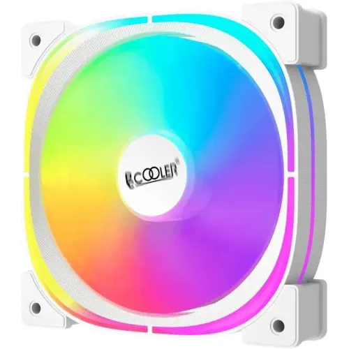 Кулер корпус 120x120x25 PCCooler EF120 ARGB White 4pin PWM 3pin