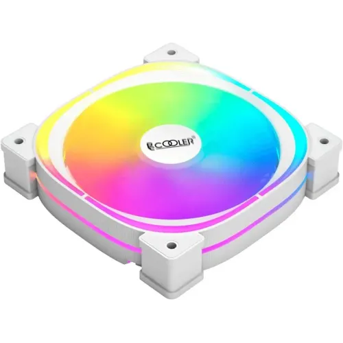 Кулер корпус 120x120x25 PCCooler EF120 ARGB White 4pin PWM 3pin