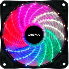 Кулер корпус 120x120x25 Digma DFAN-FRGB2 3-pin 4-pin (Molex)23dB 115gr LED Ret