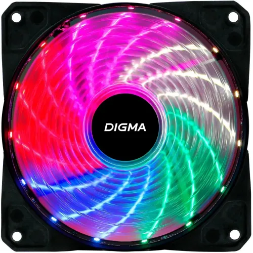 Кулер корпус 120x120x25 Digma DFAN-FRGB2 3-pin 4-pin (Molex)23dB 115gr LED Ret