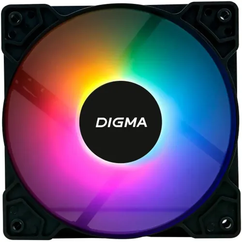 Кулер корпус 120x120x25 Digma DFAN-FRGB1 черный 1200rpm LED 3-pin 4-pin (Molex)
