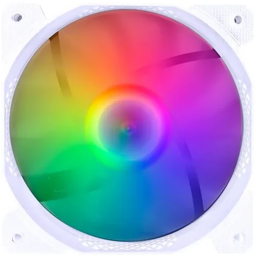 Кулер корпус 120x120x25 1STPLAYER F1 F1-WH LED 5-color 1000rpm 3pin white
