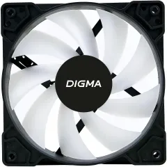 Кулер корпус 120x120x25 Digma DFAN-FRGB1 черный 1200rpm LED 3-pin 4-pin (Molex)