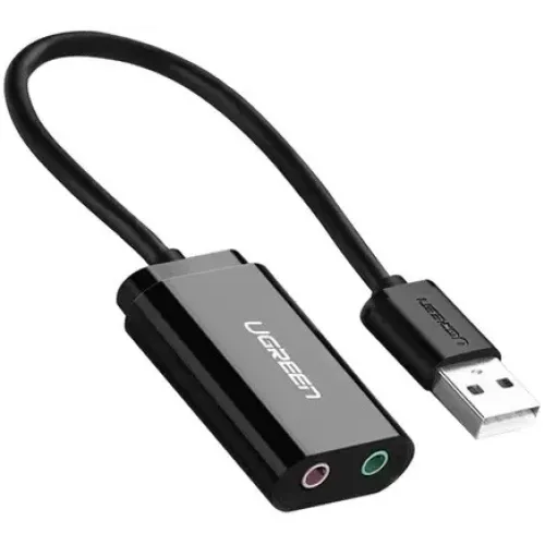 Звуковая карта USB UGREEN US205 30724 External Sound Adapter 15cm Black