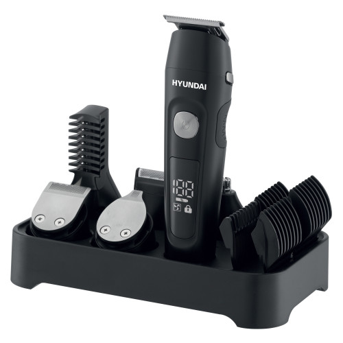 Машинка для стрижки Hyundai H-HC7120 серебристый/черный (акб)(набор)