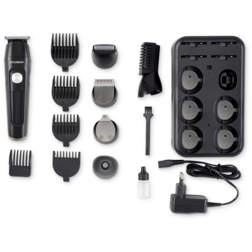 Машинка для стрижки Hyundai H-HC7120 серебристый/черный (акб)(набор)