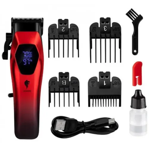 Машинка для стрижки LEONORD LE-1239 красная (111228) (акб)