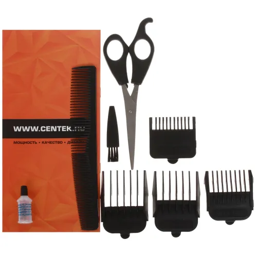 Машинка для стрижки CENTEK CT-2113 черный/коричневый (сет.)