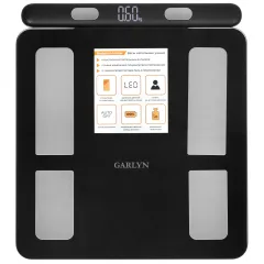 Весы напольные электронные умные GARLYN Bodyscan Master, черные
