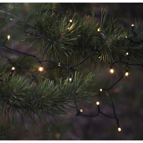 Гирлянда Нить 10м темная нить 100LED свечение теплое белое IP44 (3584087)