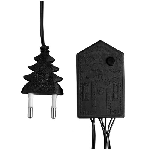 Гирлянда Нить 5,5м темная нить 140 ламп, свечение мульти, 8 режимов (670999)