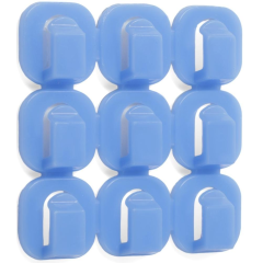 Держатель для проводов и гирлянд 9шт самоклеящиеся 15*15 мм (381-462)