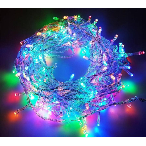 Гирлянда Нить 20м прозрачная нить 200LED свечение мульти, 8 режимов (3556803)