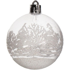 Шары новогодние набор 6шт 6см, белый (SYQB3-0123078)