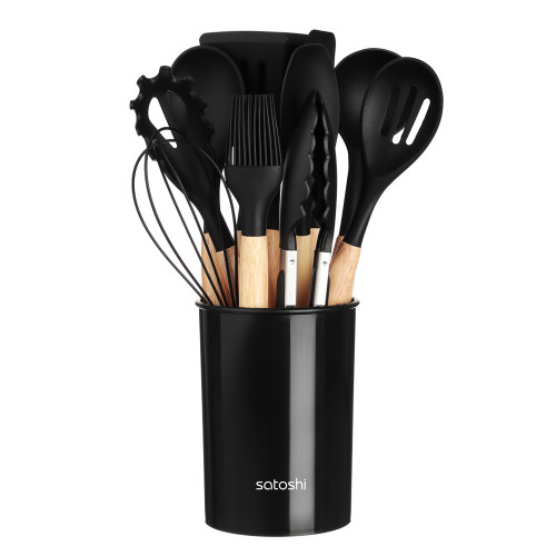 Набор кух. принадлежностей SATOSHI Аллон, 12 пр., черный (881-339)
