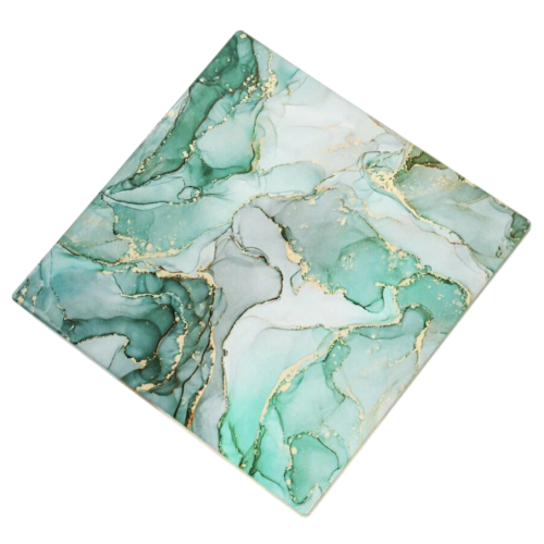 Подставка под горячее керамика СПЕКТР, 16 см, зеленый мрамор, Y4-8395 (479143) 