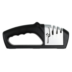 Точилка для ножей SATOSHI Раваль, с 3-х этапной заточкой, черная/сталь (803-408)