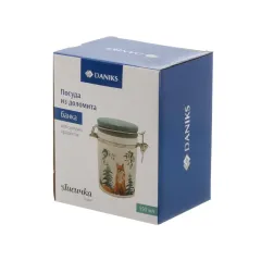 Банка для хранения продуктов Daniks Лисичка, доломит, 550 мл (498895)
