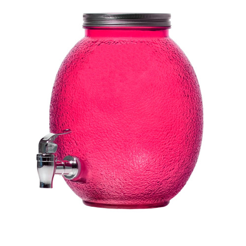 Диспенсер для напитков Доляна «Фреш», стекло, розовый,  4 л, (4438509)