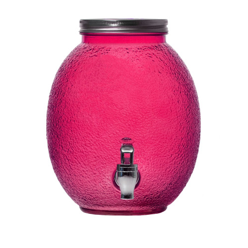 Диспенсер для напитков Доляна «Фреш», стекло, розовый,  4 л, (4438509)