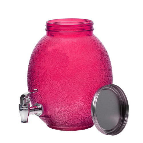 Диспенсер для напитков Доляна «Фреш», стекло, розовый,  4 л, (4438509)