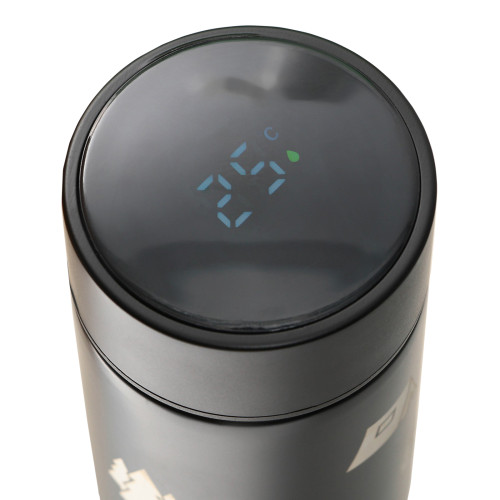 Термос SIMA LAND «В поход», датчик темп., 500 мл., черный (9626531)