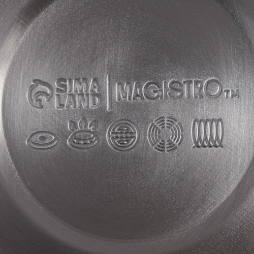 Чайник со свистком Magistro Stone, нерж., индукция, серый, 2,7 л.(4501434)