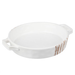 Форма для выпечки керамика MILLIMI, круглая., 25,5х21,5х5 см, 1 л., белая (826-390)